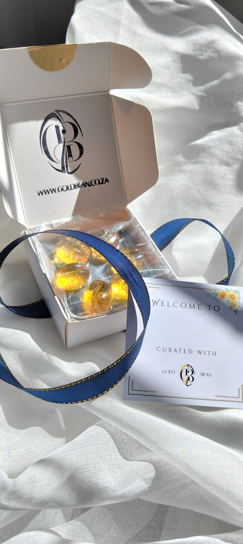 Gold Bean Ritual Box — artisan honey confectionery product shot