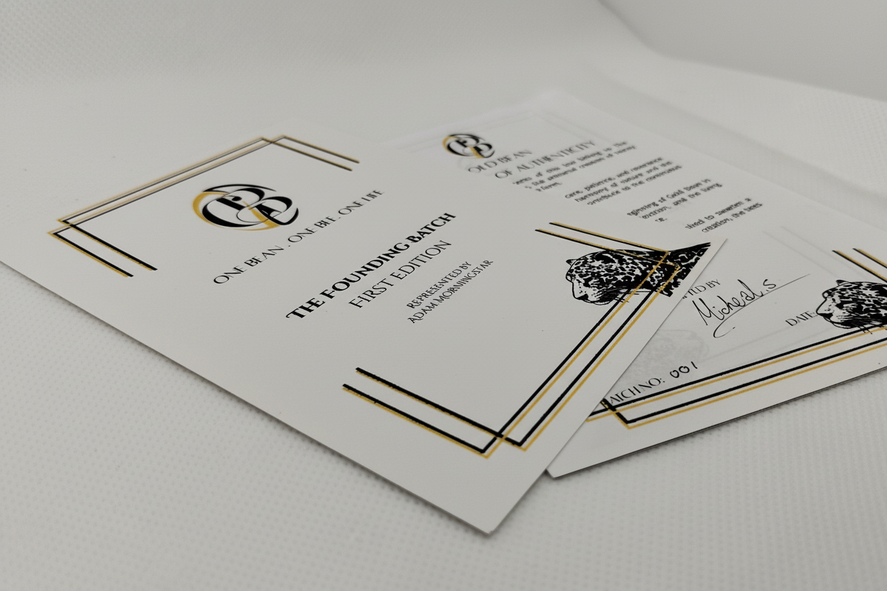 Gold Bean Certificates Product Photo